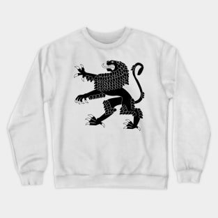 Heraldic Rampant Lion (Black) Crewneck Sweatshirt